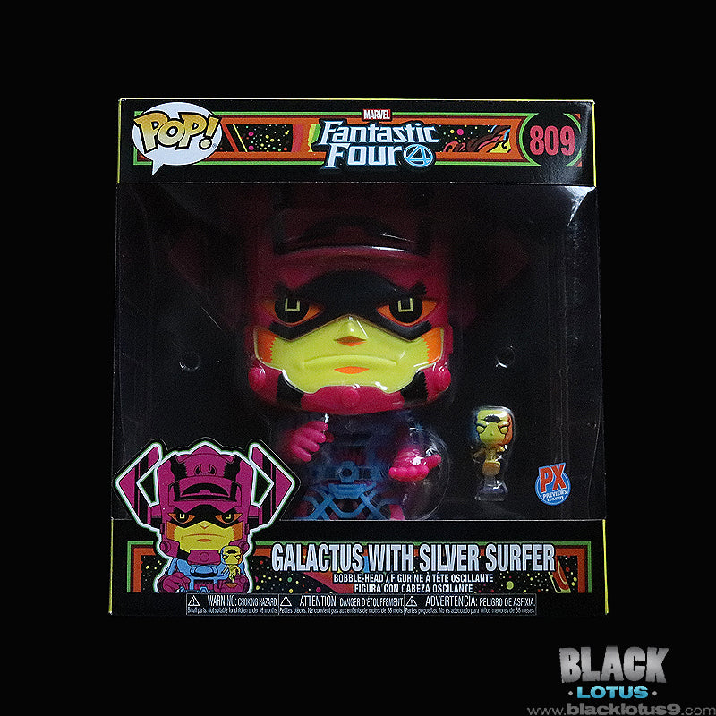 Funko Pop! - 10" Black Light Galactus with Silver Surfer (Previews/PX Exclusive)
