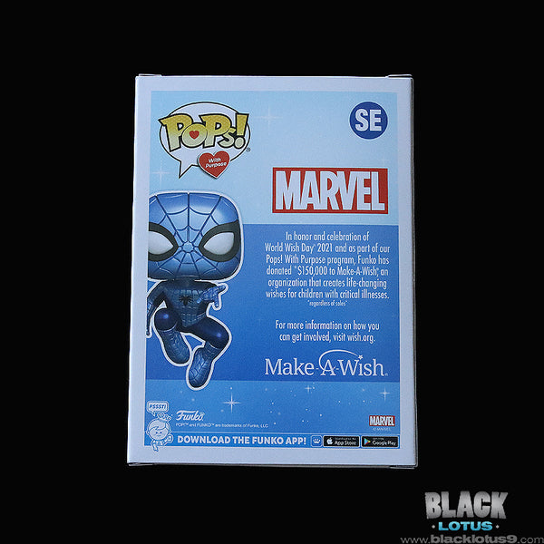 Funko Pop! - Pops! with Purpose - Make-A-Wish - Marvel - Blue Metallic Spider-Man